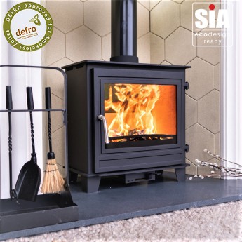 "SLIGHTLY BENT TOP" Ecosy+ Panoramic Traditional - (Wood Burning) Defra Approved, 5kw , Eco Design Ready